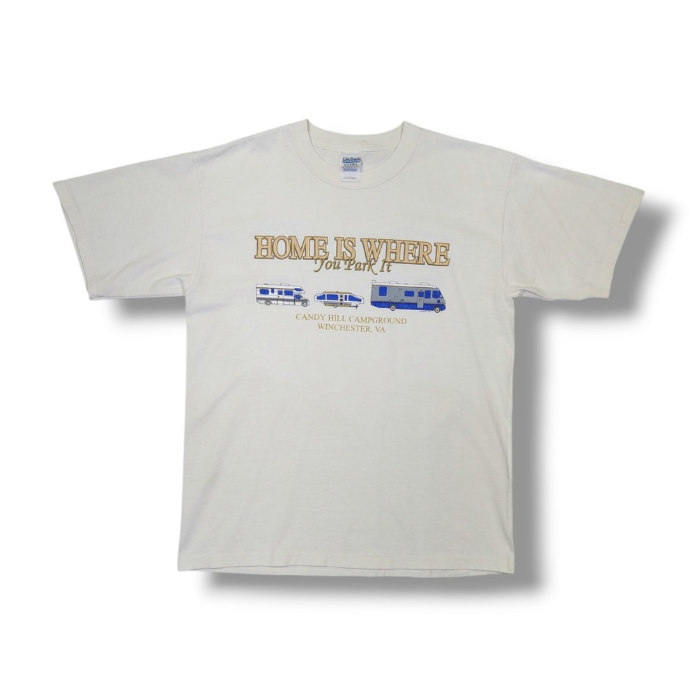 VTG Candy Hill Campground Winchester, VA Home Is Where You Park‎ It T-Shirt L